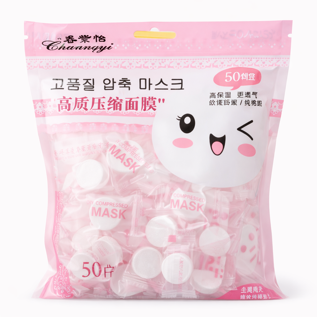 Compressed Facial Masks – 50 Pieces