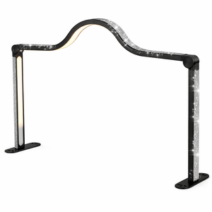 Curved Desk LED Moonlight with Rhinestones - Black