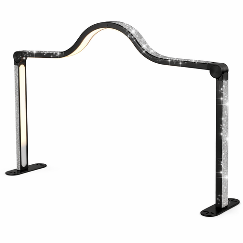Curved Desk LED Moonlight with Rhinestones - Black