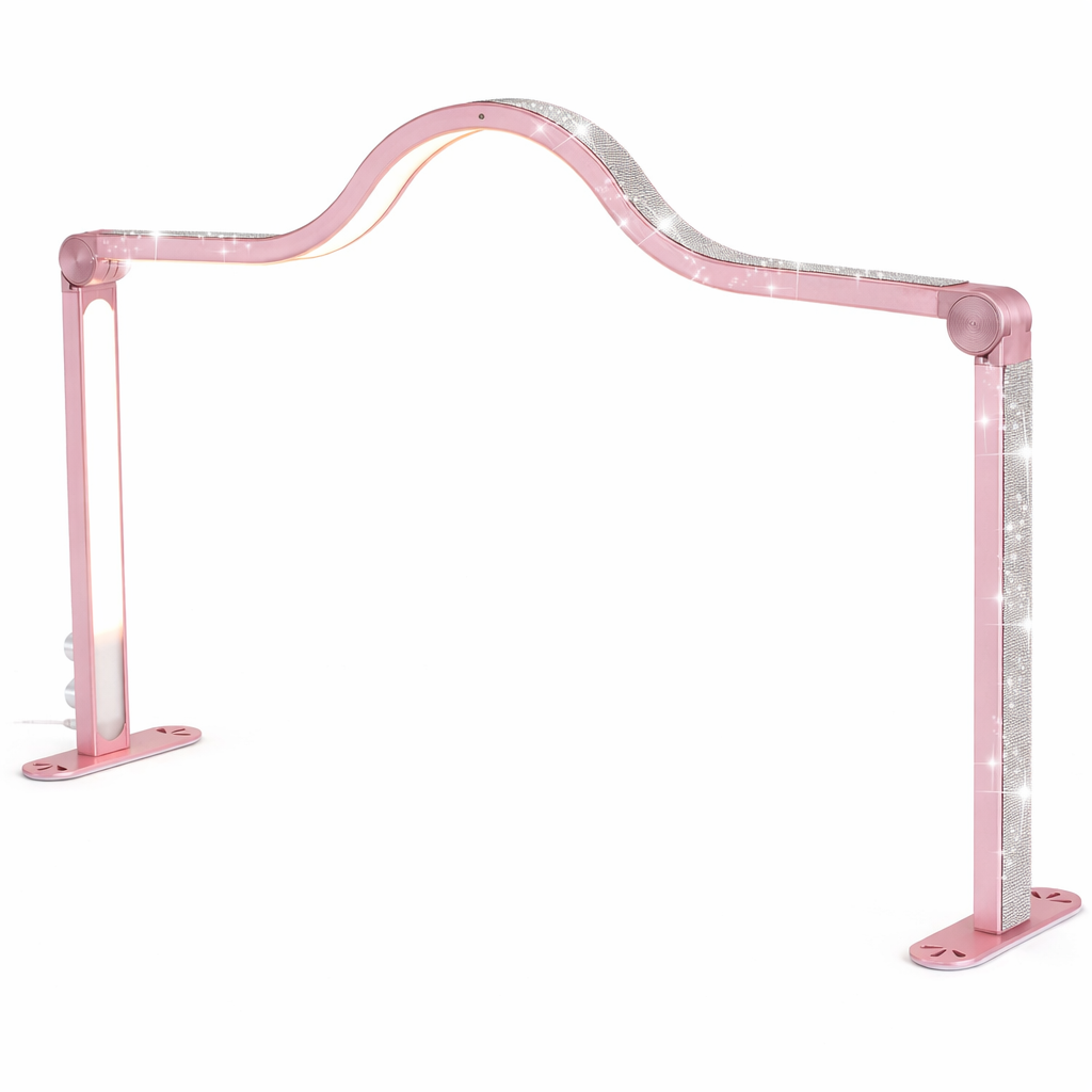 Curved Desk LED Moonlight with Rhinestones - Pink