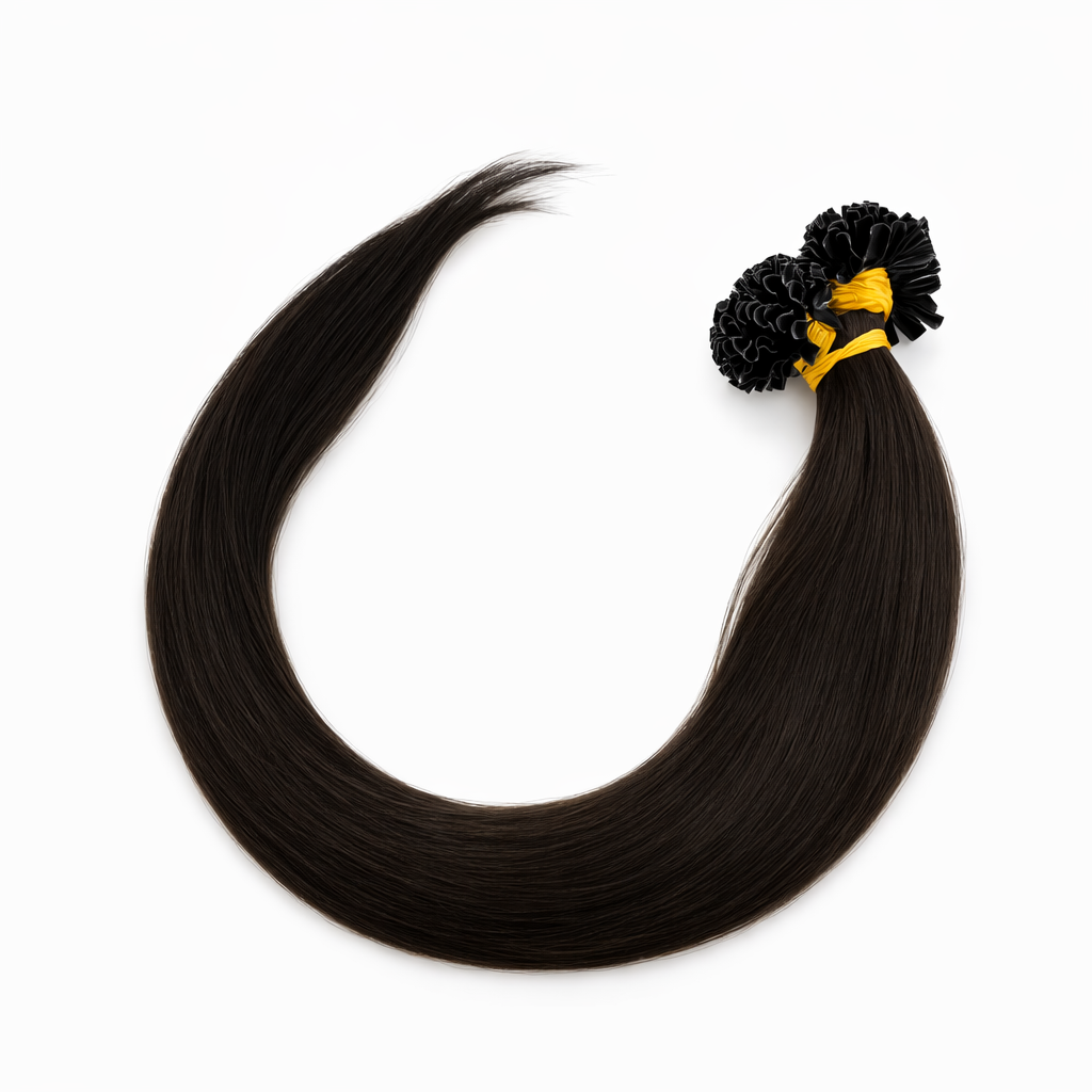 100 Pre-Bonded Hair Extensions Strands - Dark brown