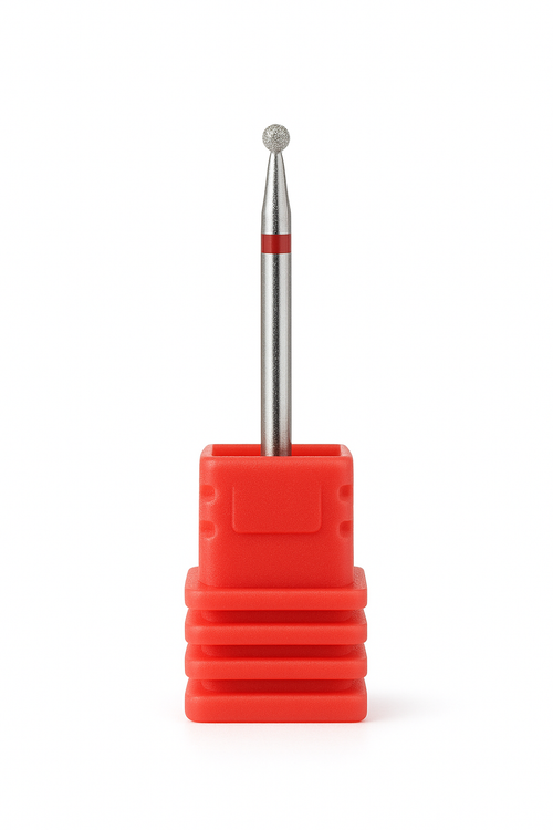 Diamond Small Ball Nail Drill Bit - Red