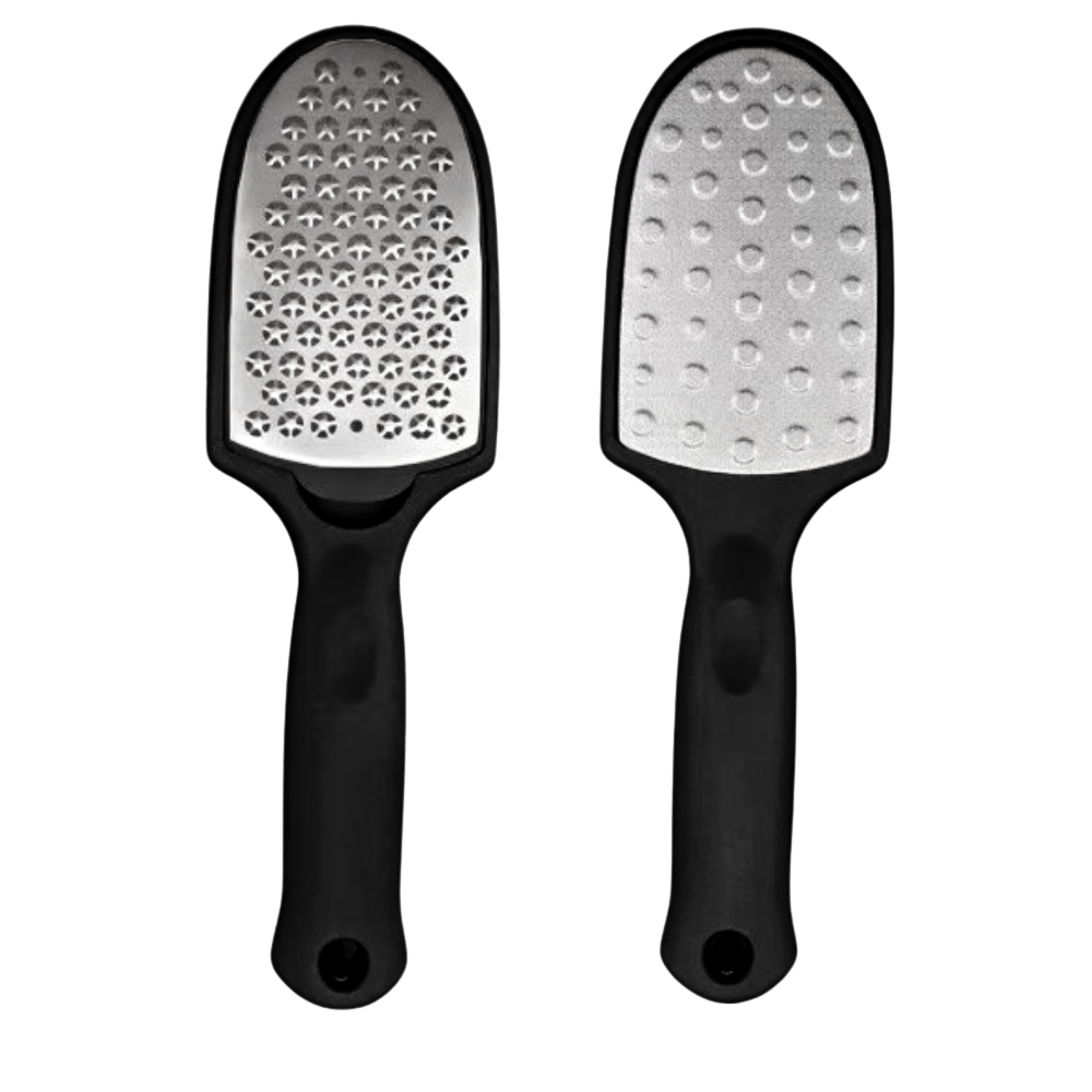 Double-Sided Stainless Steel Foot Rasp - Black