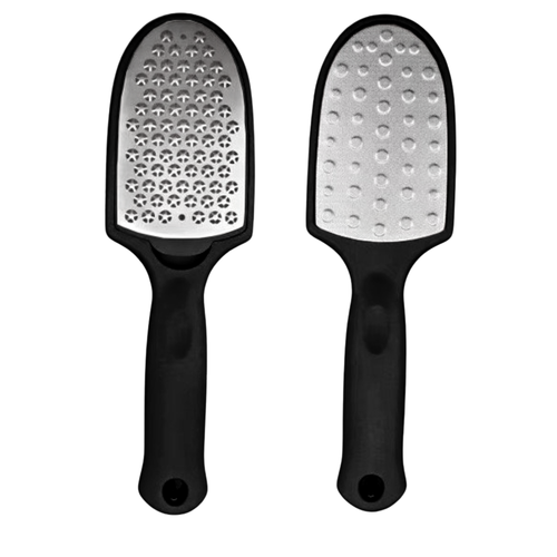 Double-Sided Stainless Steel Foot Rasp - Black
