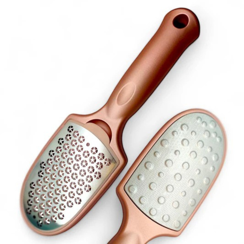 Double-Sided Stainless Steel Foot Rasp - Pink