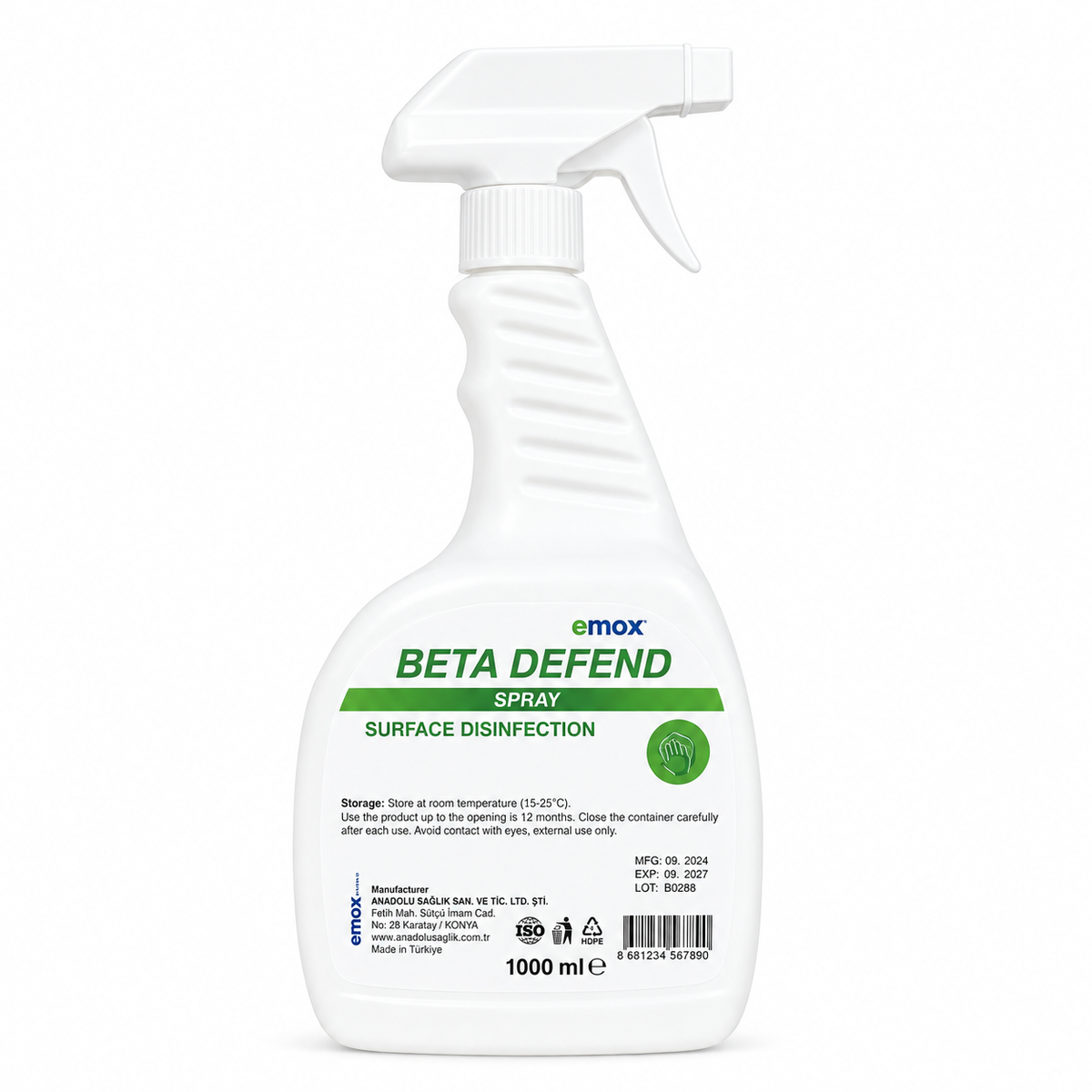 Emox Beta Defend Surface Disinfection Spray