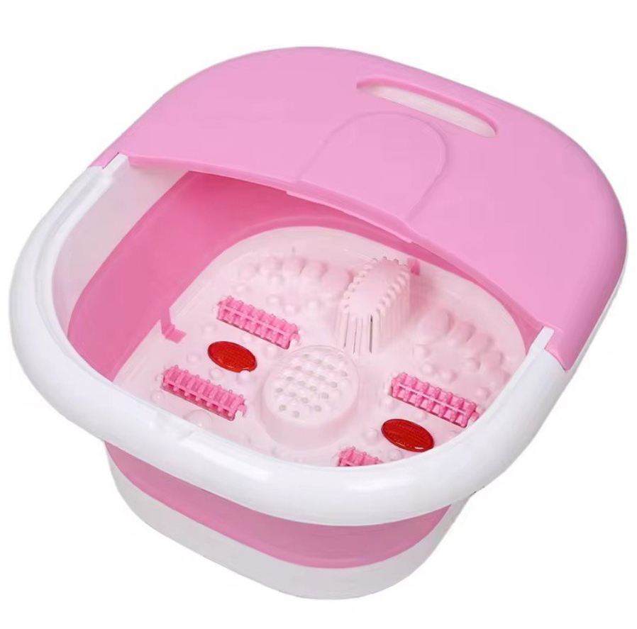 Electric Foldable Foot Spa Massager - Pink