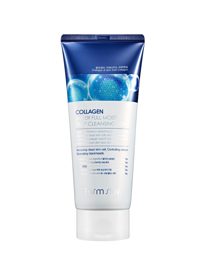 Farmstay Collagen Water Full Moist Deep Cleansing Foam