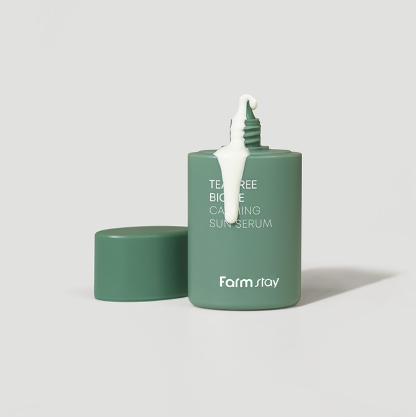 Farmstay Tea Tree Biome Calming Sun Serum SPF45++