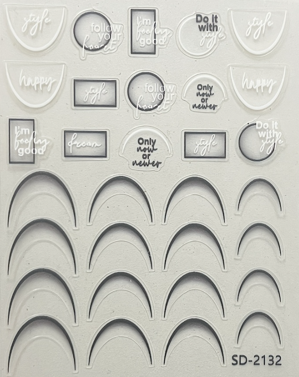 French Tip Nail Guide Stickers - SD-2132
