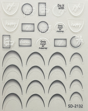 French Tip Nail Guide Stickers - SD-2132