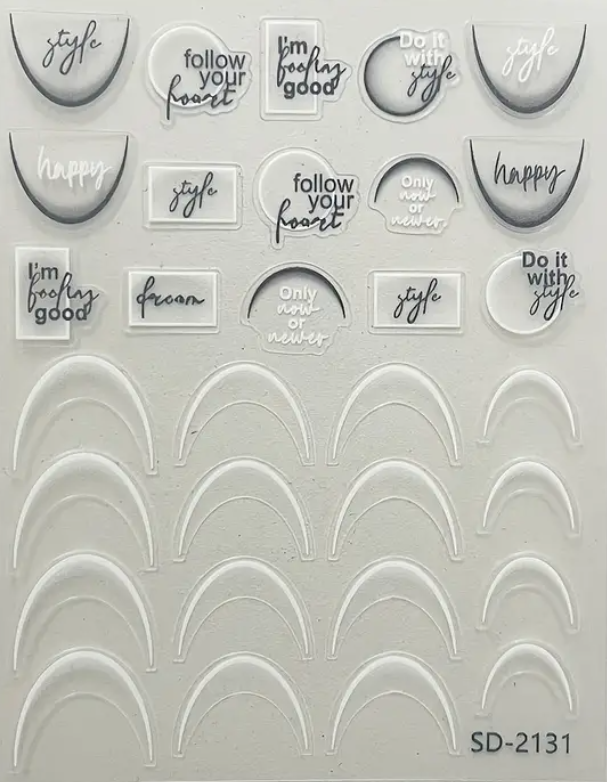 French Tip Nail Guide Stickers - SD-2131
