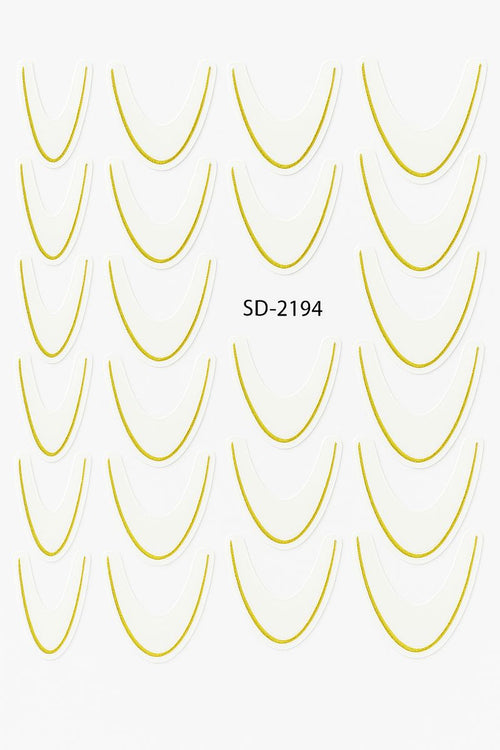 French Tip Nail Guide Stickers - SD-2194