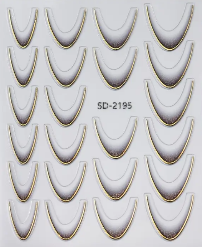 French Tip Nail Guide Stickers - SD-2195