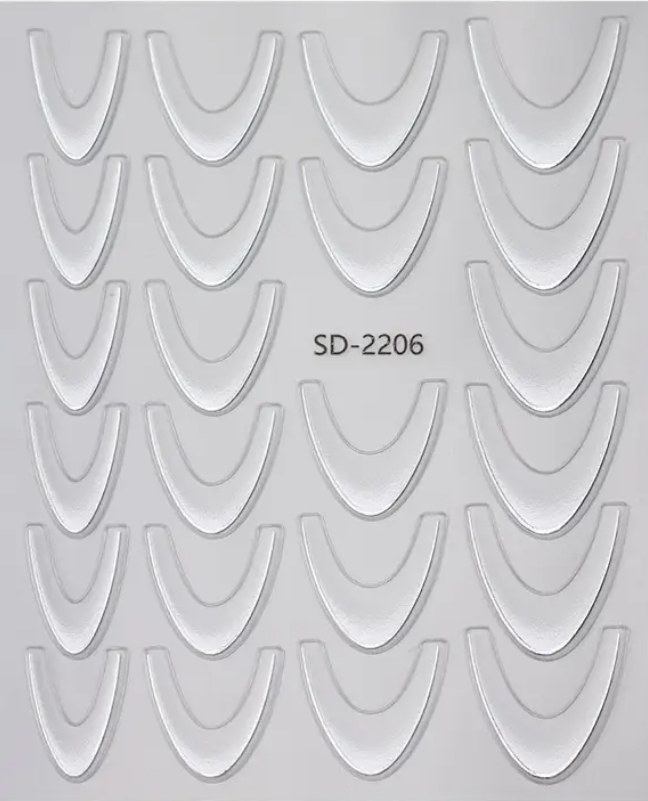 French Tip Nail Guide Stickers - SD-2206