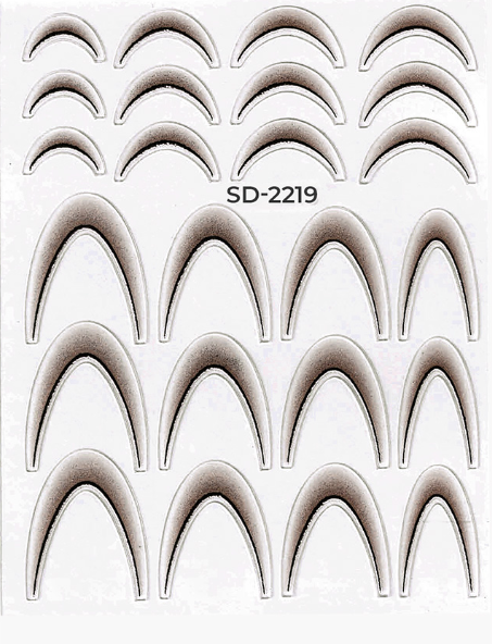 French Tip Nail Guide Stickers - SD-2219