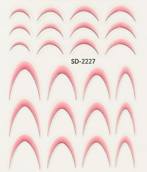 French Tip Nail Guide Stickers - SD-2227