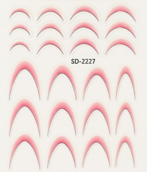 French Tip Nail Guide Stickers - SD-2227