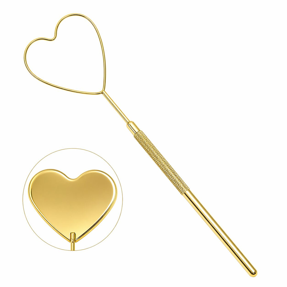 Heart Shape Lash Mirror - Gold