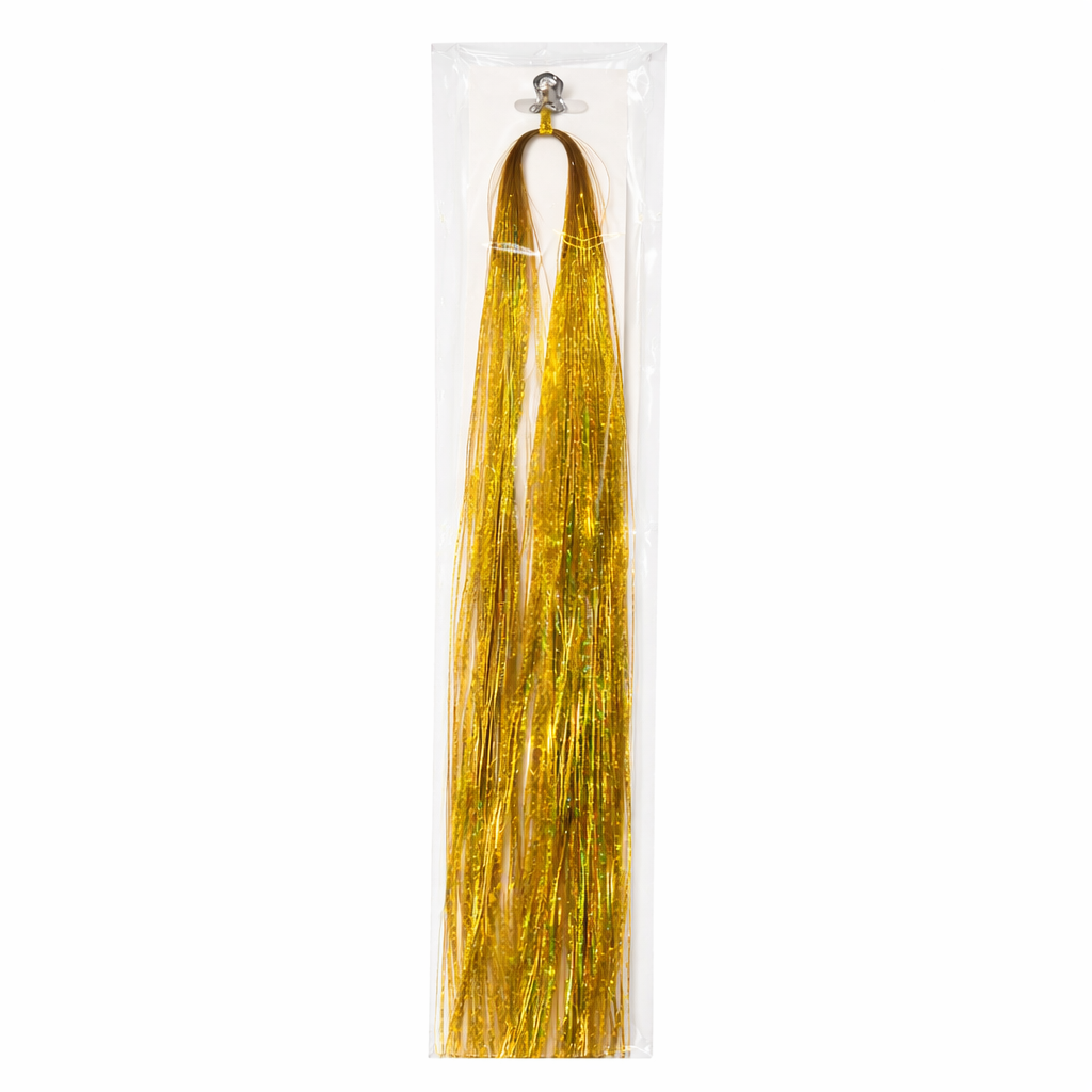 Hair Tinsel Extension Strands - Gold