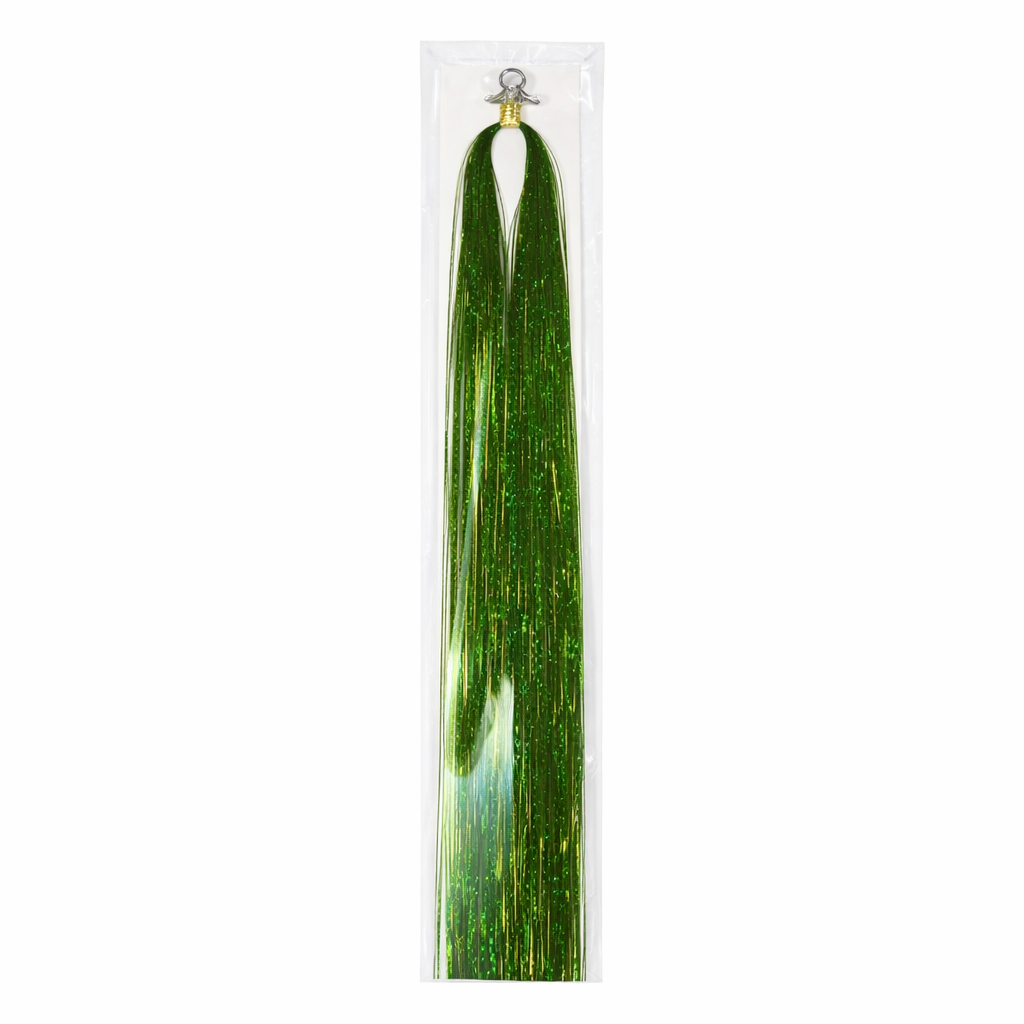 Hair Tinsel Extension Strands - Green