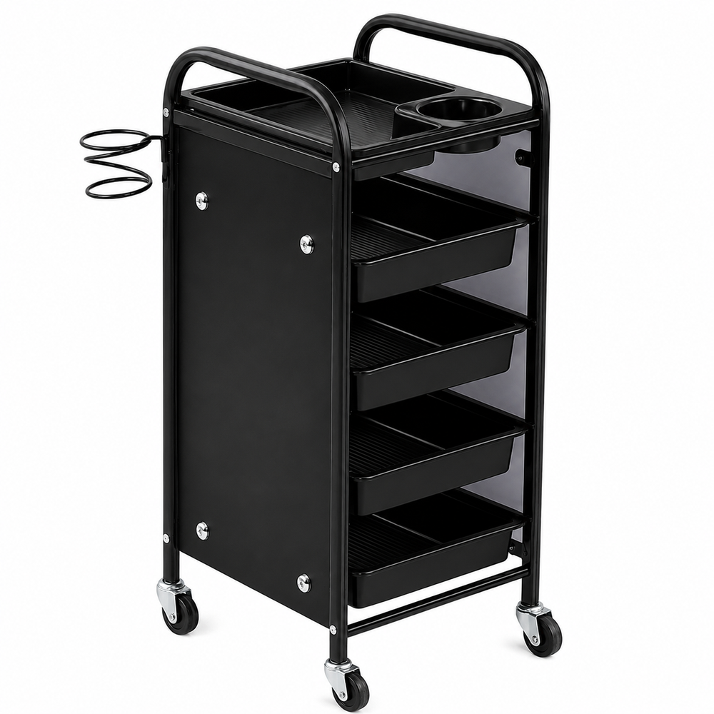 Multi-Drawer Rolling Hair Salon Trolley