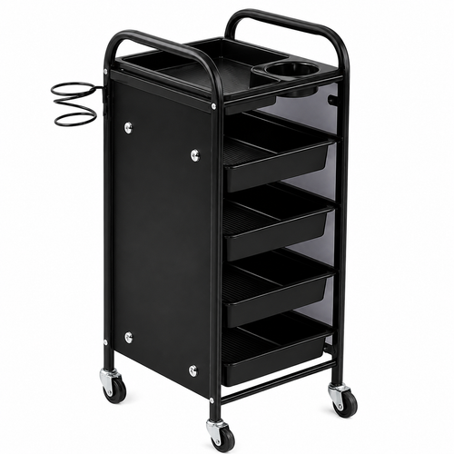 Multi-Drawer Rolling Hair Salon Trolley