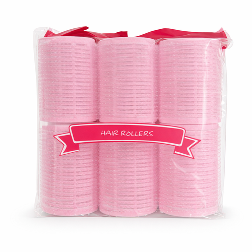 Self-Grip Hair Rollers Set - Large Pink