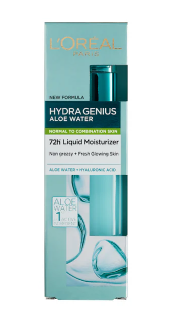 L’Oréal Hydra Genius Aloe Water – Liquid Moisturizer for Normal to Combination Skin