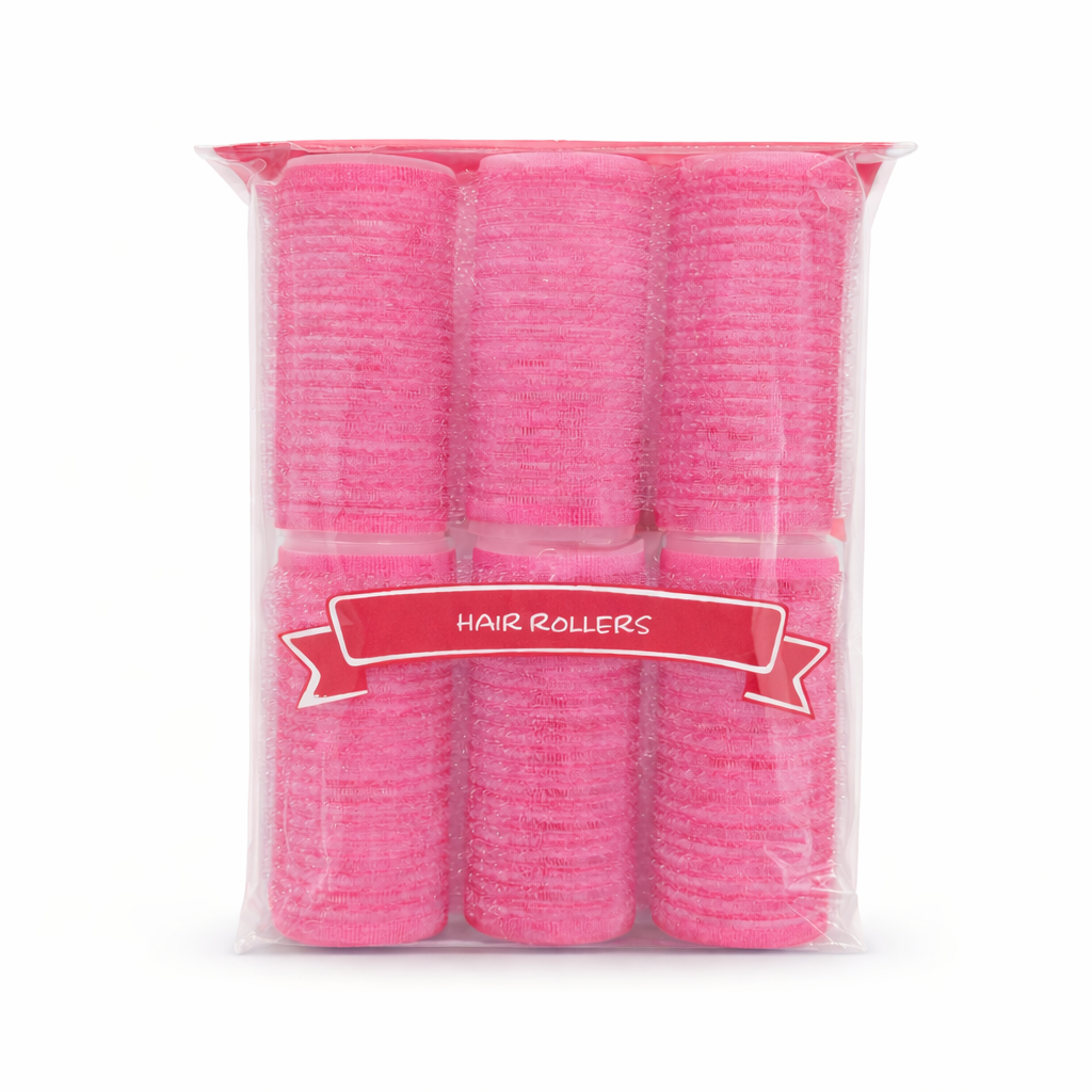 Self-Grip Hair Rollers Set - Medium Pink
