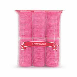 Self-Grip Hair Rollers Set - Medium Pink