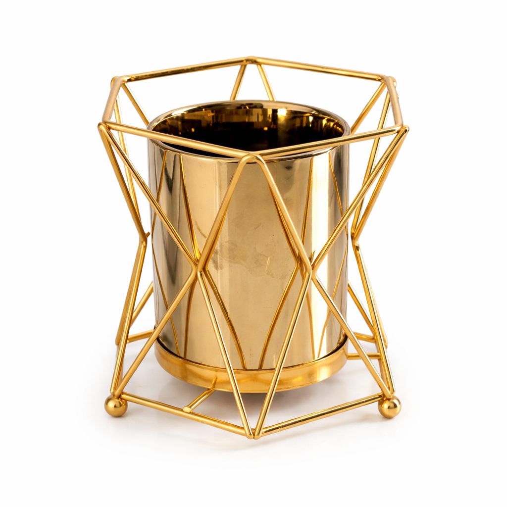 Metal Frame Nail Tool Organizer - Gold