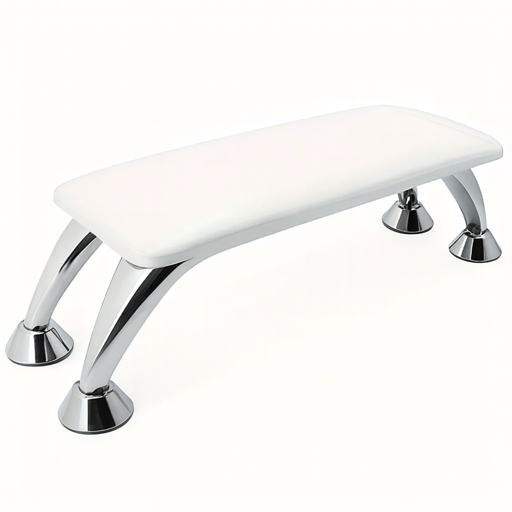 Metal-Leg Manicure Hand Rest - White