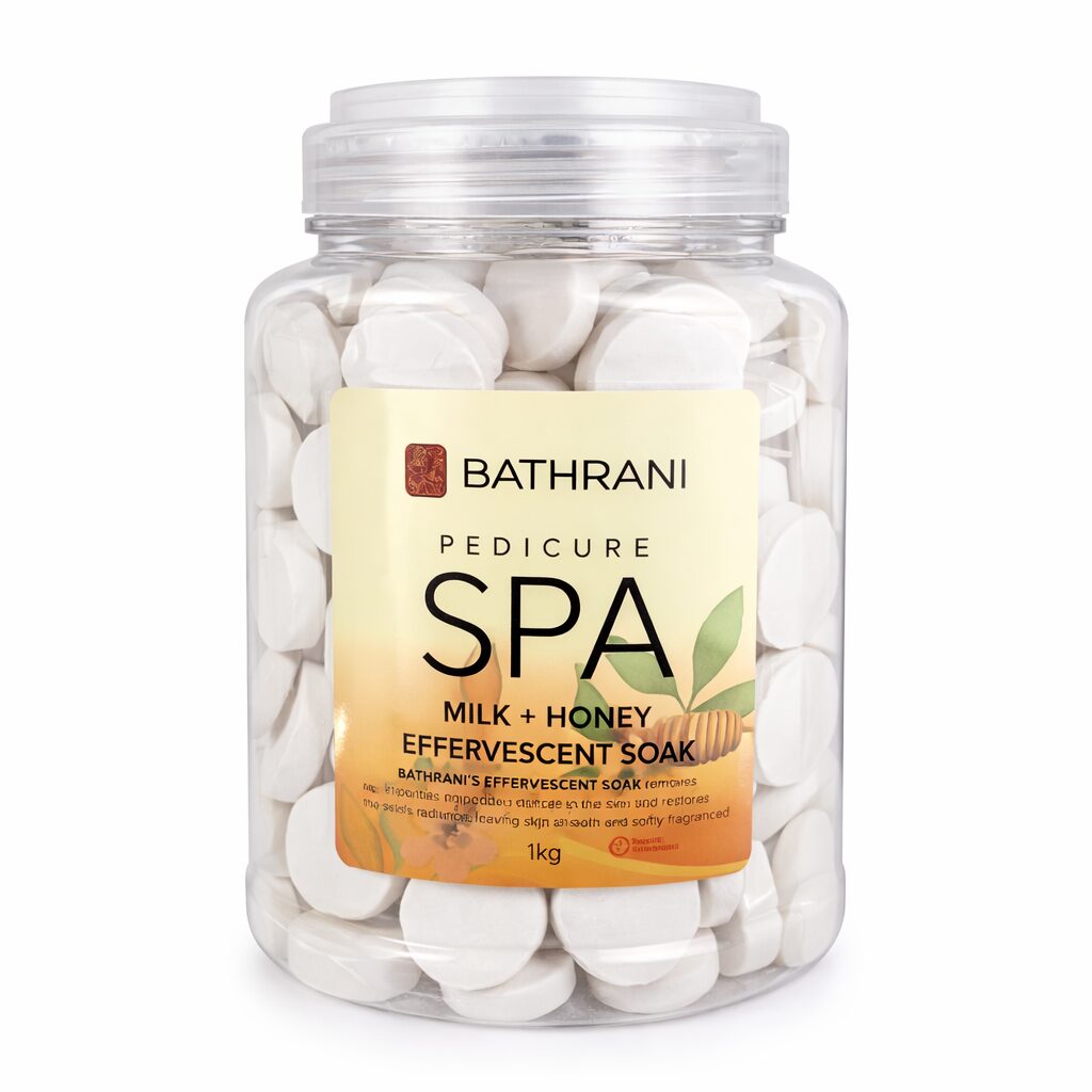 Bathrani Pedicure Spa Effervescent Soak - Milk and Honey, 1 kg