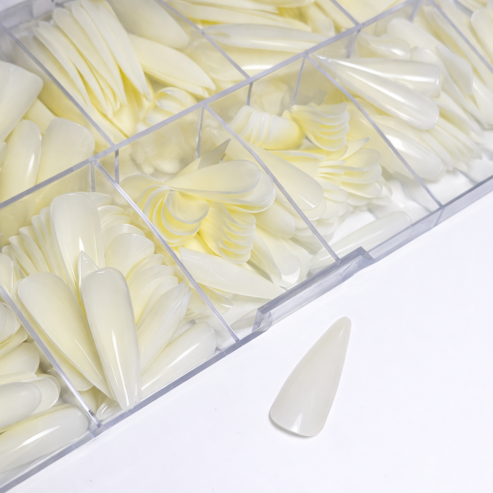 Magnolux Nail Tips Box - White Stiletto
