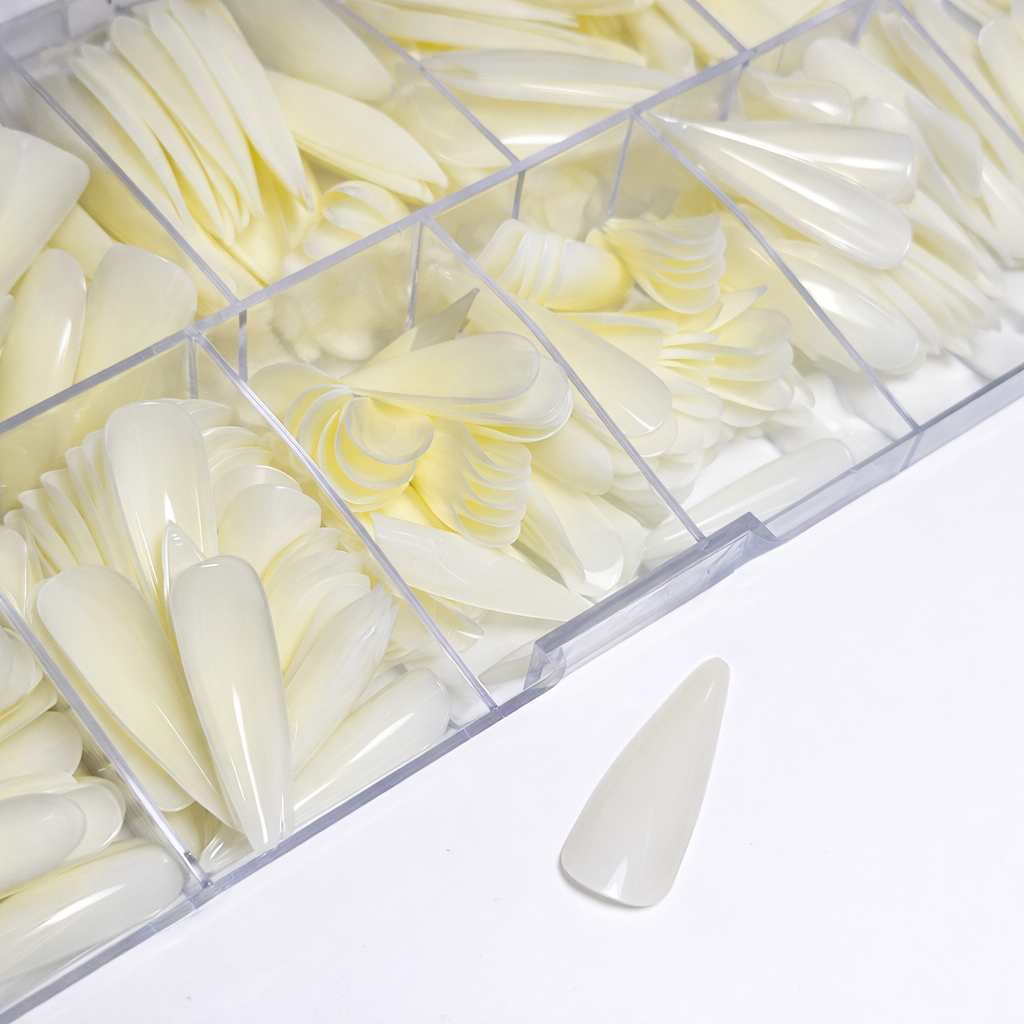 Magnolux Nail Tips Box - White Stiletto