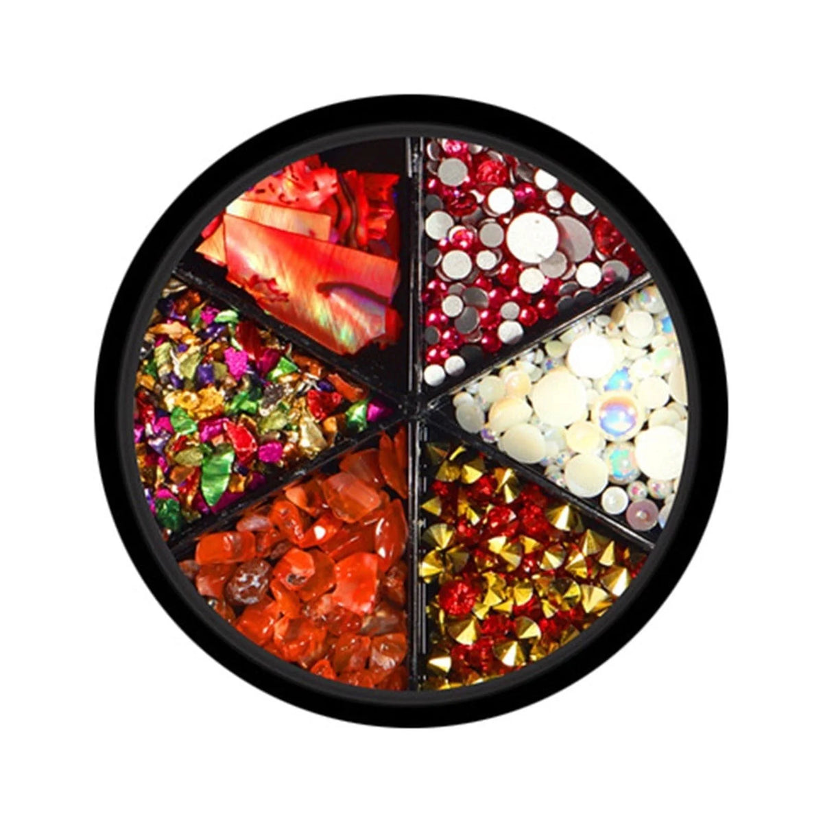 Mixed Nail Art Gem Wheel - 1