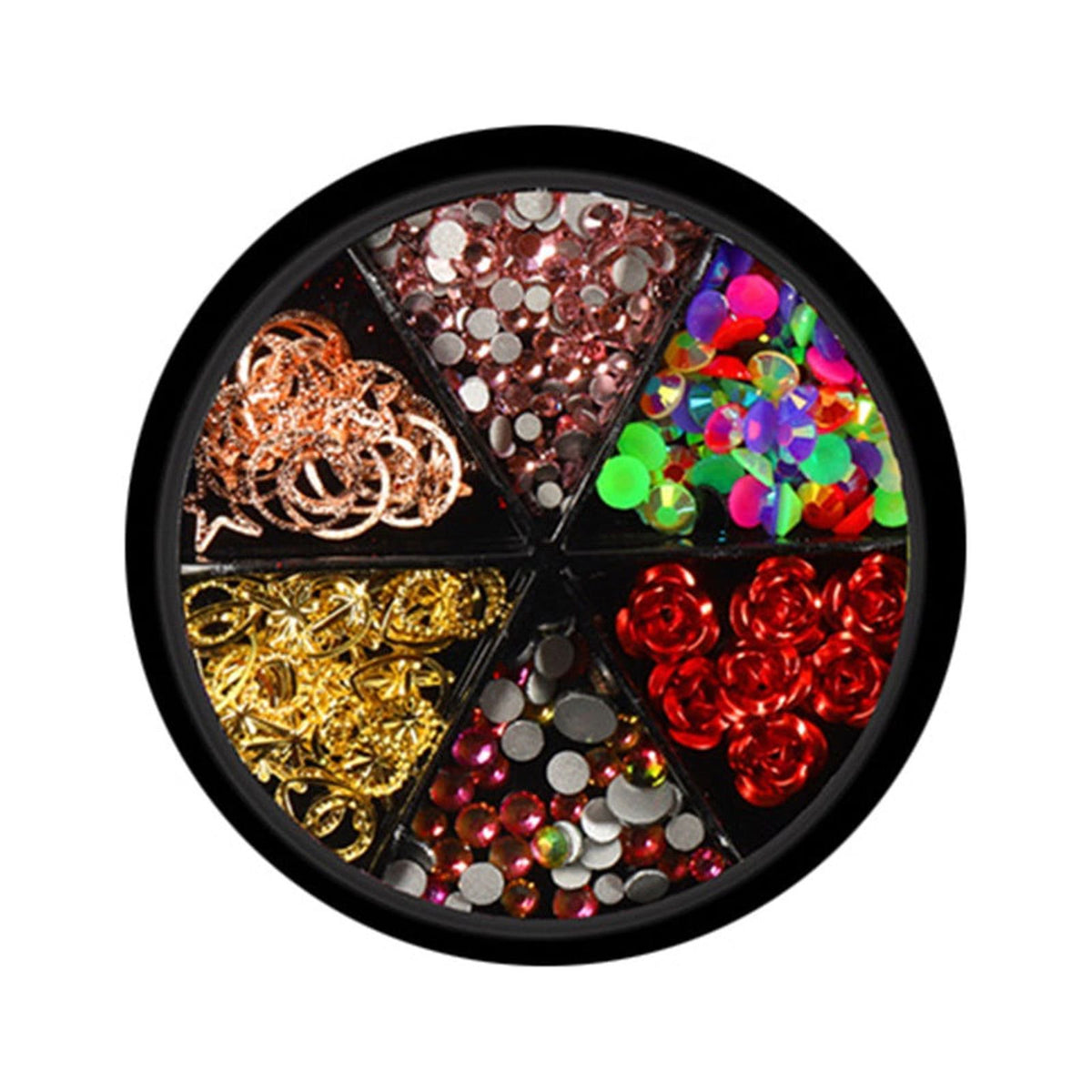 Mixed Nail Art Gem Wheel - 2