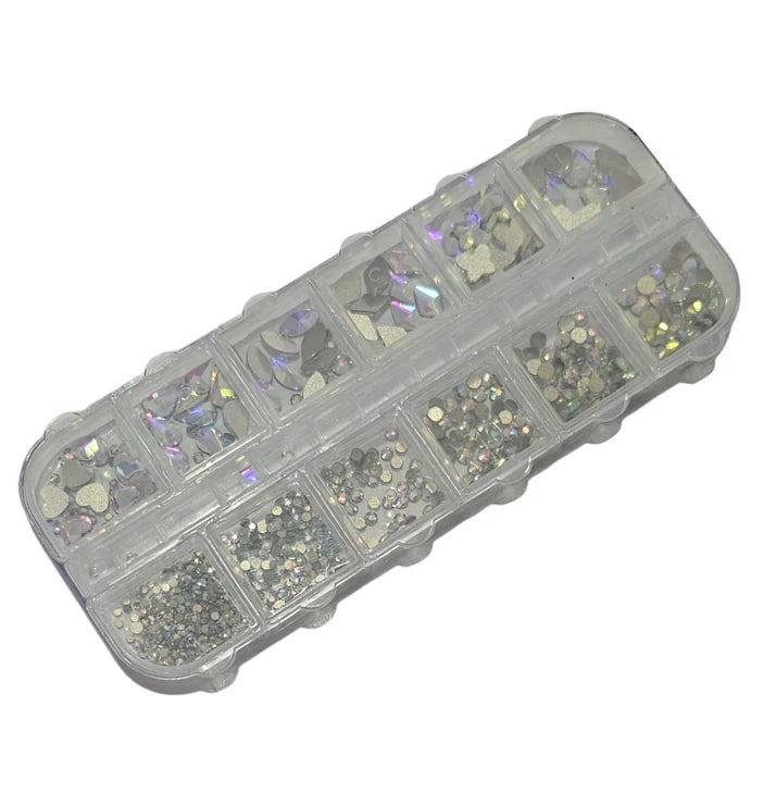 Mixed Shape Nail Art Rhinestones Box