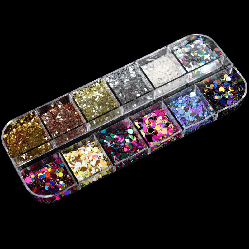 Nail Art Glitter Flakes Box