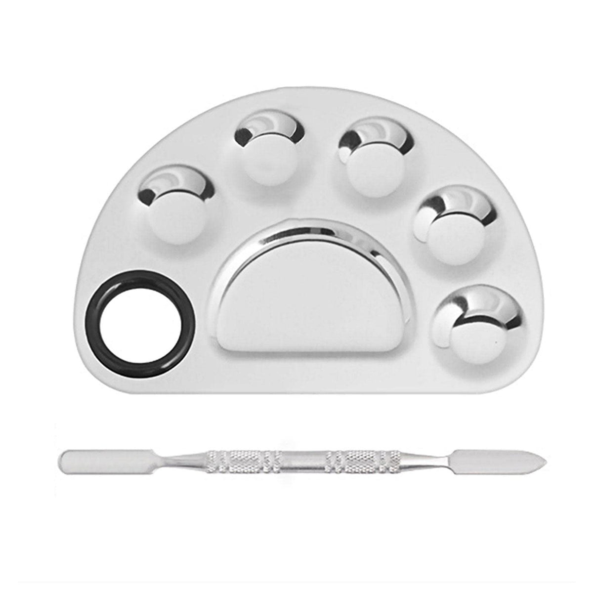 Nail Art Mixing Palette with Spatula Tool