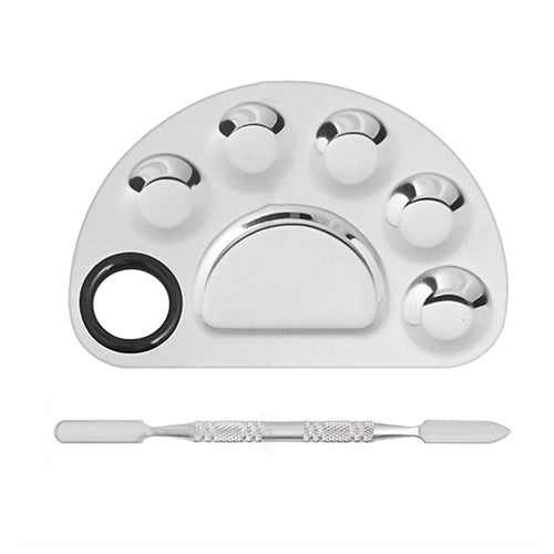 Nail Art Mixing Palette with Spatula Tool
