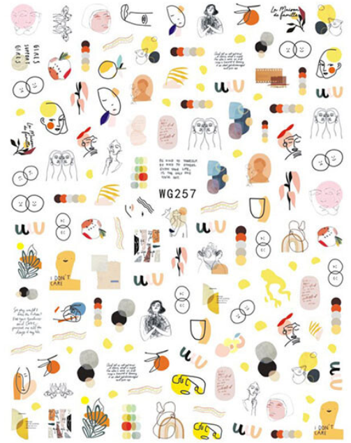 Nail Art Stickers - Doodle