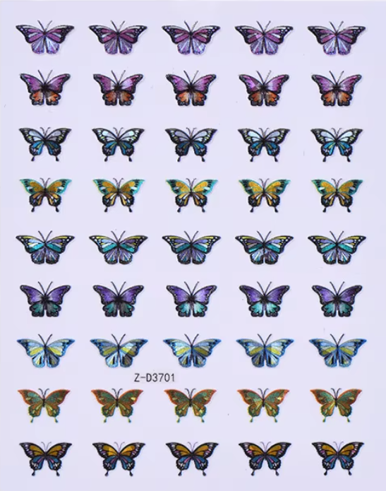 Nail Art Stickers - Butterflies 2