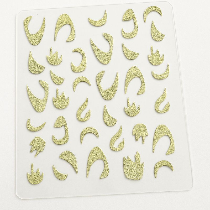 Nail Art Stickers - Gold Glitter