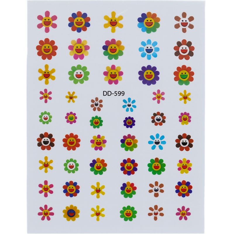 Nail Art Stickers - Smiley Flower