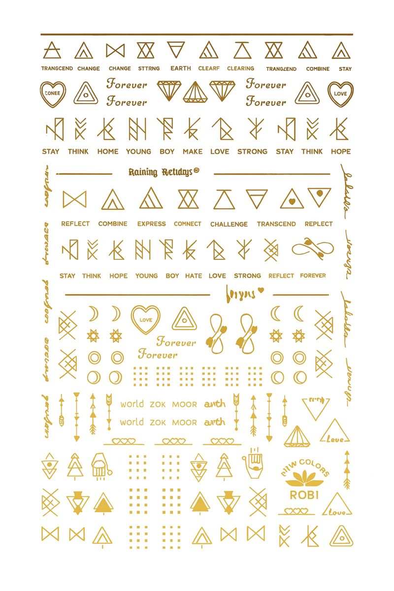 Nail Art Stickers - Symbols