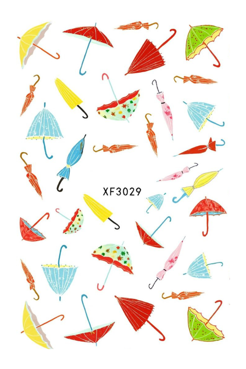 Nail Art Stickers - Umbrellas