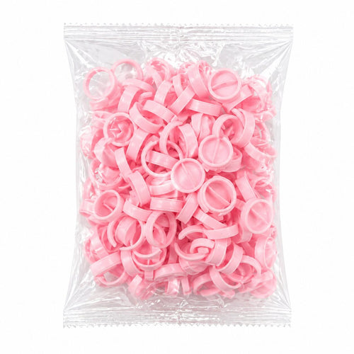 Disposable Lash Glue Rings - Pink