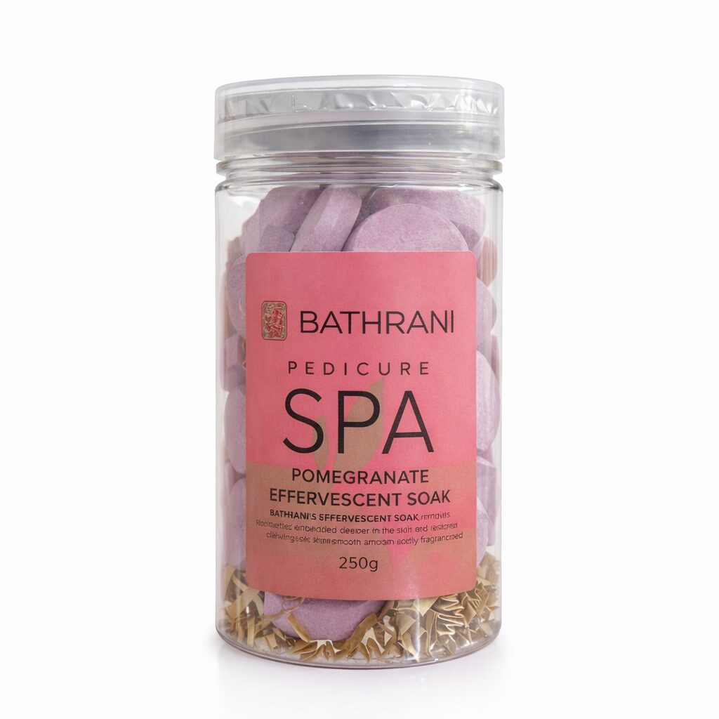 Bathrani Pedicure Spa Effervescent Soak - Pomegranate, 250 g